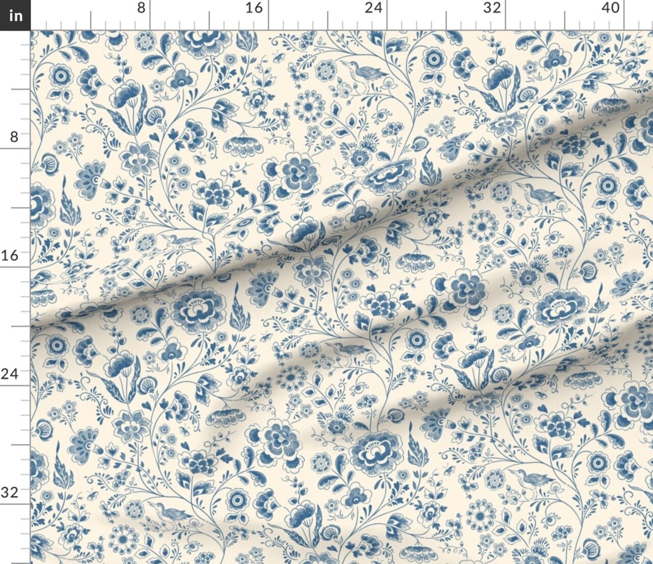 Various Fabrics by the Yard or Fat Quarter Trailing Floral Retro Beige Watercolor Garden Traditional Flowers Classic Grandmillennial Custom Printed Fabric by Spoonflower